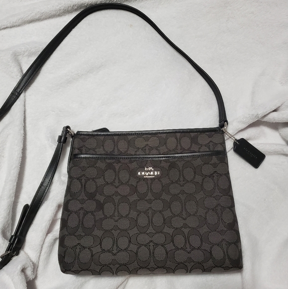 Coach Handbags - Coach Signature Zip File Crossbody Bag